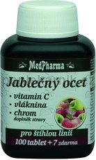 MedPharma Jablen ocet+vlk.+vit.C+chrom tbl.107