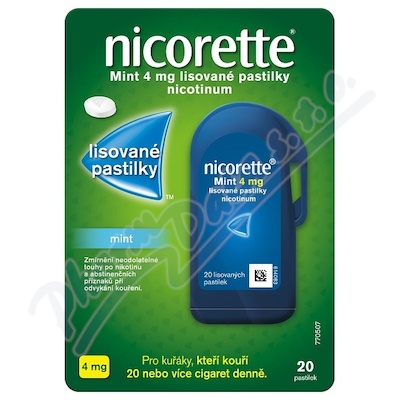 Nicorette Mint 4 mg lisovan pastilky 20