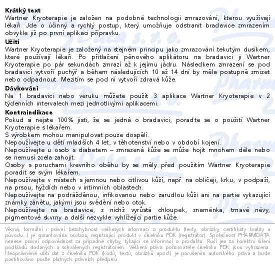 Dal informace o zbo Wartner Kryoterapie 50ml