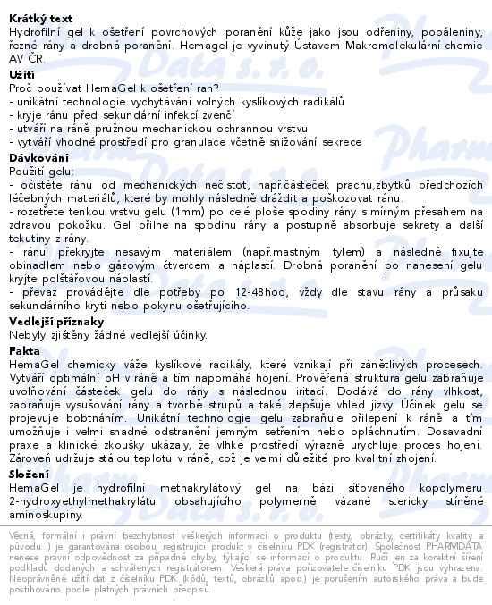 Dal informace o zbo Hemagel 5g