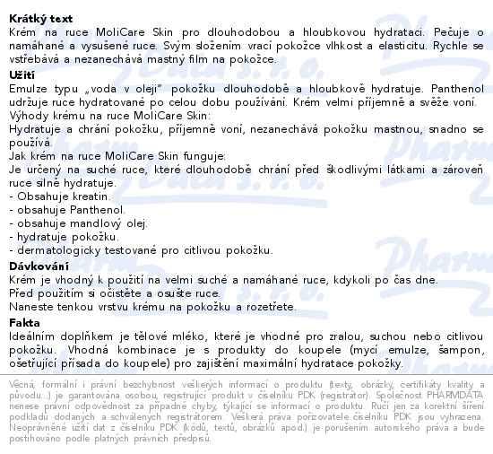 Dal informace o zbo MoliCare Skin Krm na ruce 200ml (Menalind)